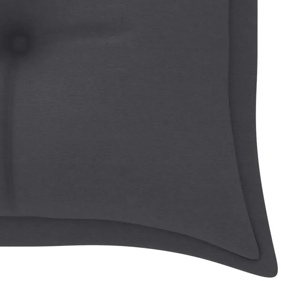vidaXL - Tuinbank Batavia met antraciet kussen - Teakhout - 150x51.5x84 cm