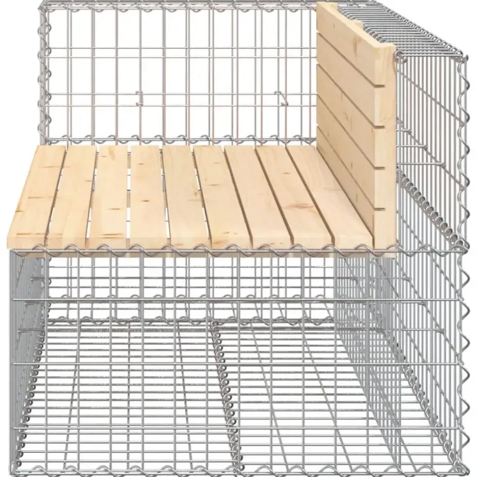 vidaXL - Tuinbank schanskorfontwerp - Massief grenenhout - 122x71x65,5 cm
