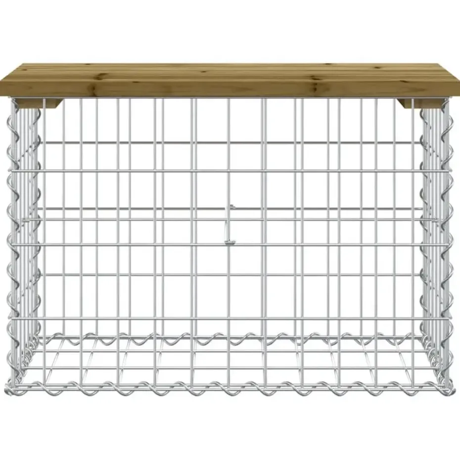 vidaXL - Tuinbank schanskorfontwerp - Geïmpregneerd grenenhout - 63x31.5x42 cm