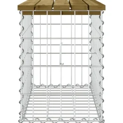 vidaXL - Tuinbank schanskorfontwerp - Geïmpregneerd grenenhout - 63x31.5x42 cm
