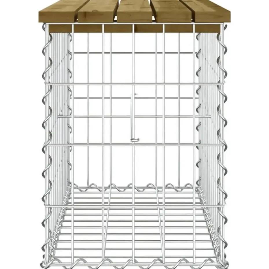 vidaXL - Tuinbank schanskorfontwerp - Geïmpregneerd grenenhout - 63x31.5x42 cm
