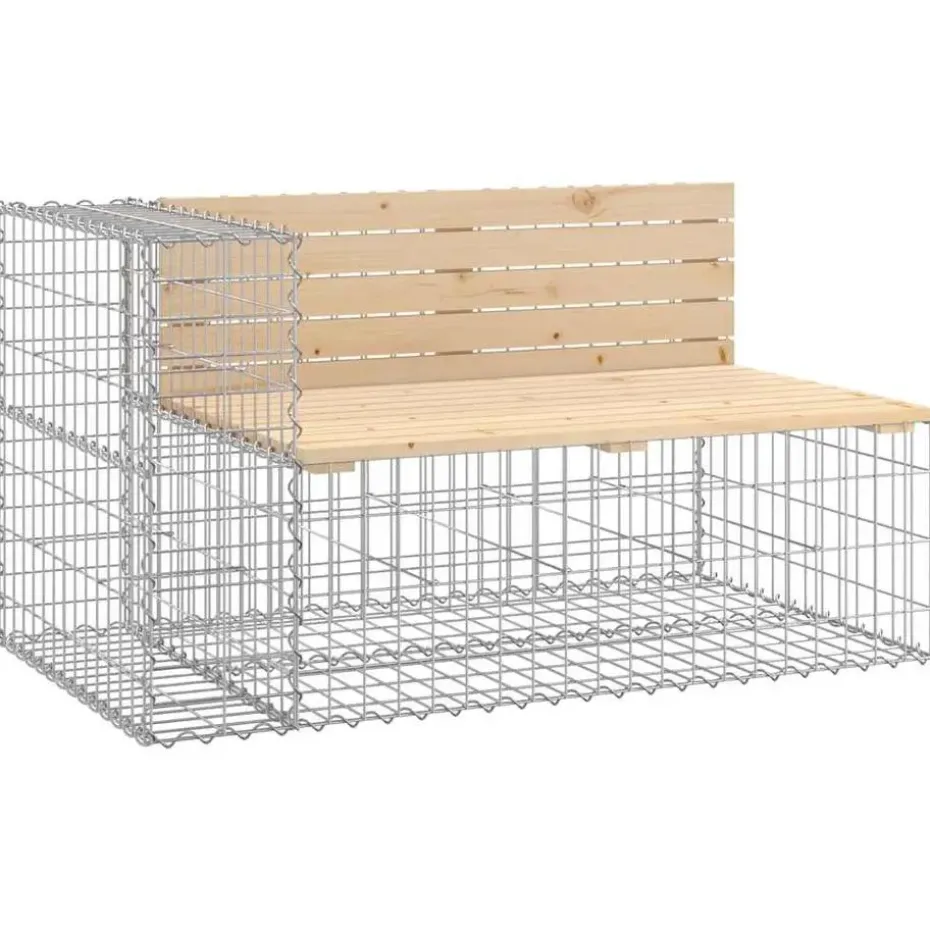 vidaXL - Tuinbank schanskorfontwerp - Massief grenenhout - 192x71x65,5 cm