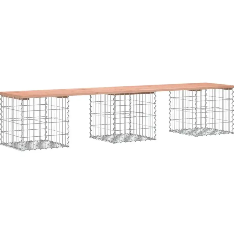 vidaXL - Tuinbank schanskorfontwerp - Massief douglashout - 203x44x42 cm