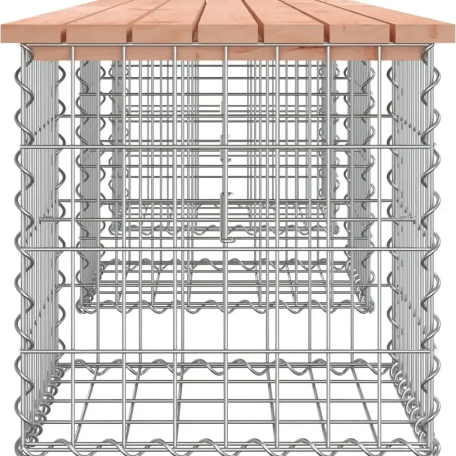 vidaXL - Tuinbank schanskorfontwerp - Massief douglashout - 203x44x42 cm