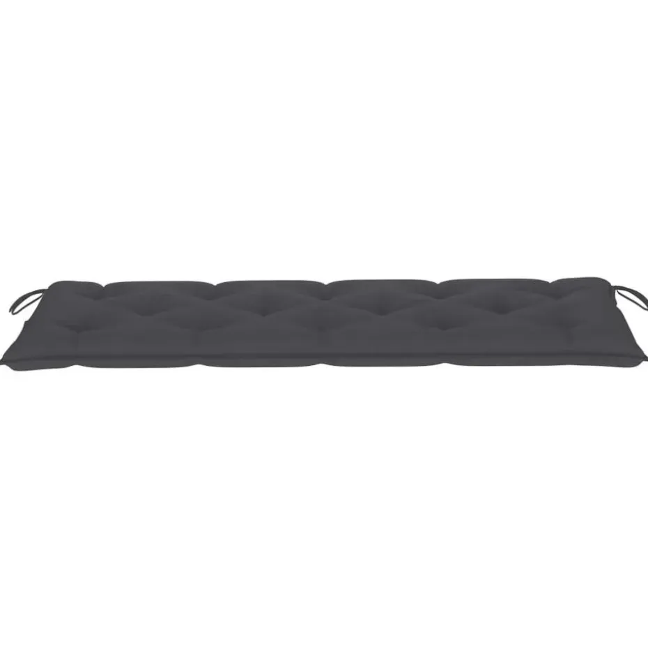 vidaXL - Tuinbank stapelbaar met antraciet kussen - Teakhout - 159x57.5x90 cm
