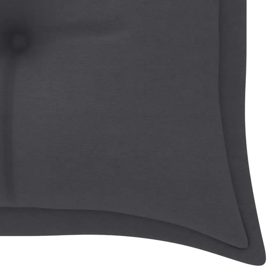 vidaXL - Tuinbank stapelbaar met antraciet kussen - Teakhout - 159x57.5x90 cm