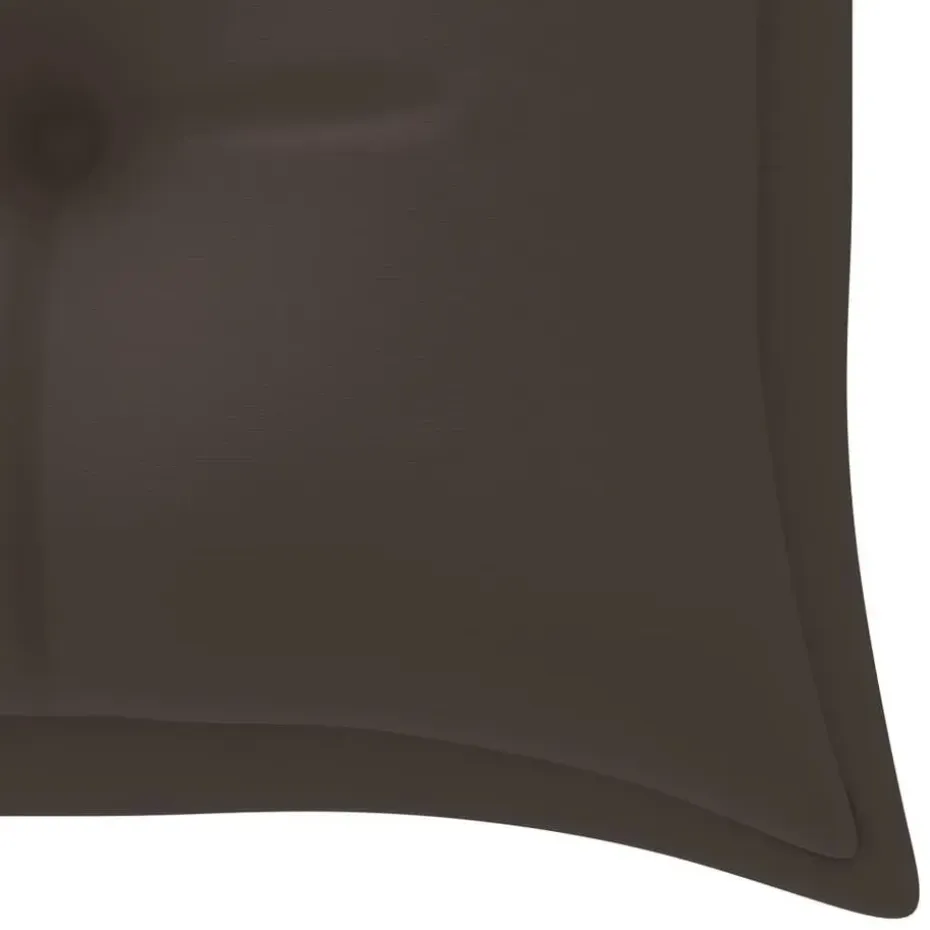 vidaXL - Tuinbank stapelbaar met taupe kussen - Teakhout - 159x57.5x90 cm