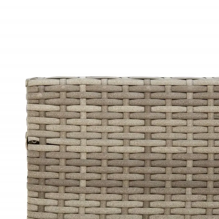 vidaXL - tuinbank voor 5 met kussens grijs poly rattan 3 stuks