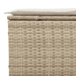 vidaXL - Tuinbank 3-zits - Beige - Poly rattan - Met kussens