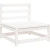 vidaXL - Tuinbank zonder armleuningen - Wit - Grenenhout - 70x70 67 cm