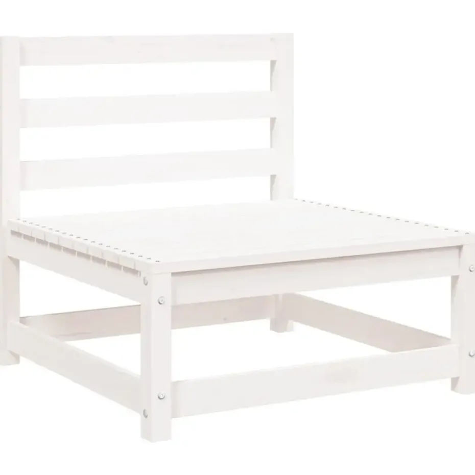vidaXL - Tuinbank zonder armleuningen - Wit - Grenenhout - 70x70 67 cm