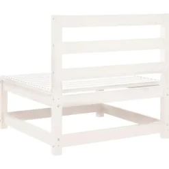vidaXL - Tuinbank zonder armleuningen - Wit - Grenenhout - 70x70 67 cm