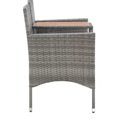vidaXL - Tuinbankje - Grijs - Poly rattan