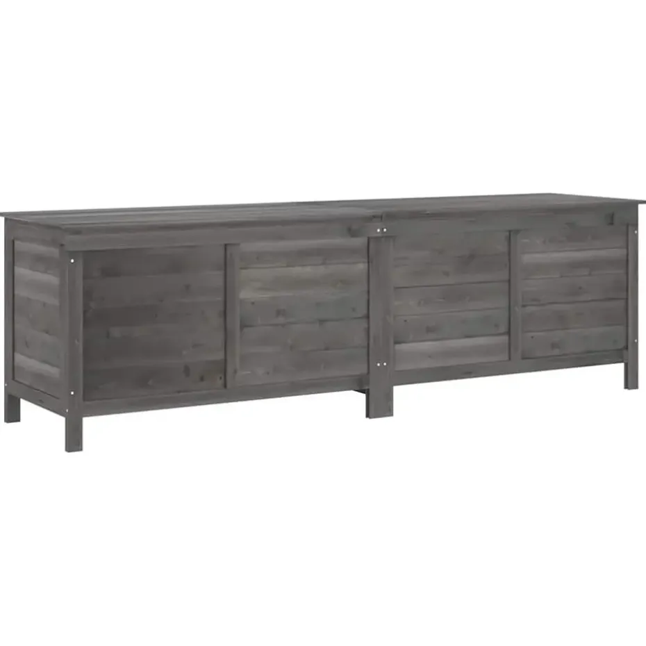 vidaXL - Tuinbox - Antraciet - Bewerkt hout