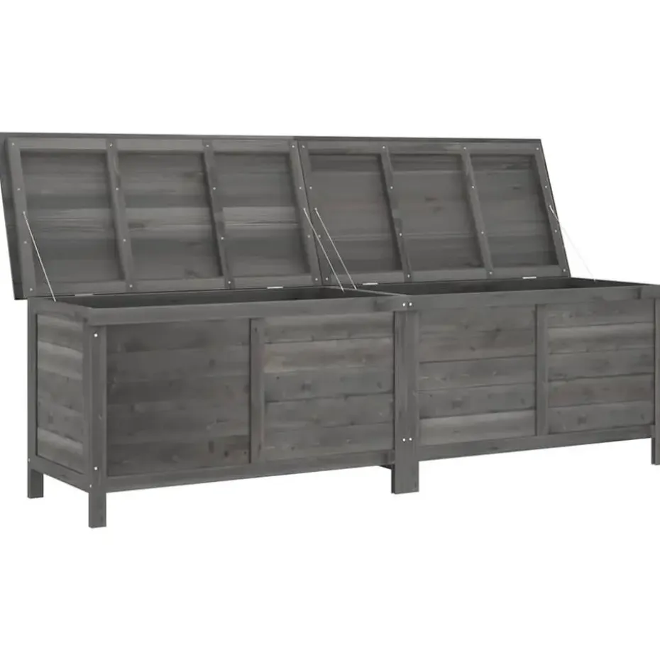 vidaXL - Tuinbox - Antraciet - Bewerkt hout