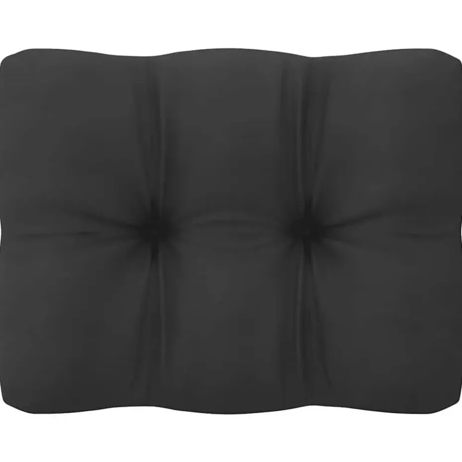 vidaXL - Tuinhoekbank - Grijs - Grenenhout - Met antracietkleurige kussens