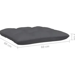vidaXL - Tuinhoekbank - Zwart - Grenenhout - Met kussens