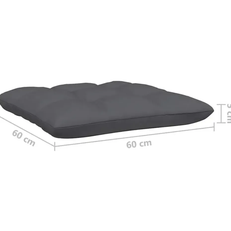 vidaXL - Tuinhoekbank - Zwart - Grenenhout - Met kussens