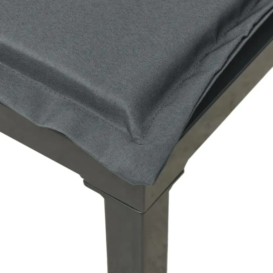 vidaXL - Tuinhoekstoelen - Zwart en grijs - Poly rattan - 2 stuks - Met kussens