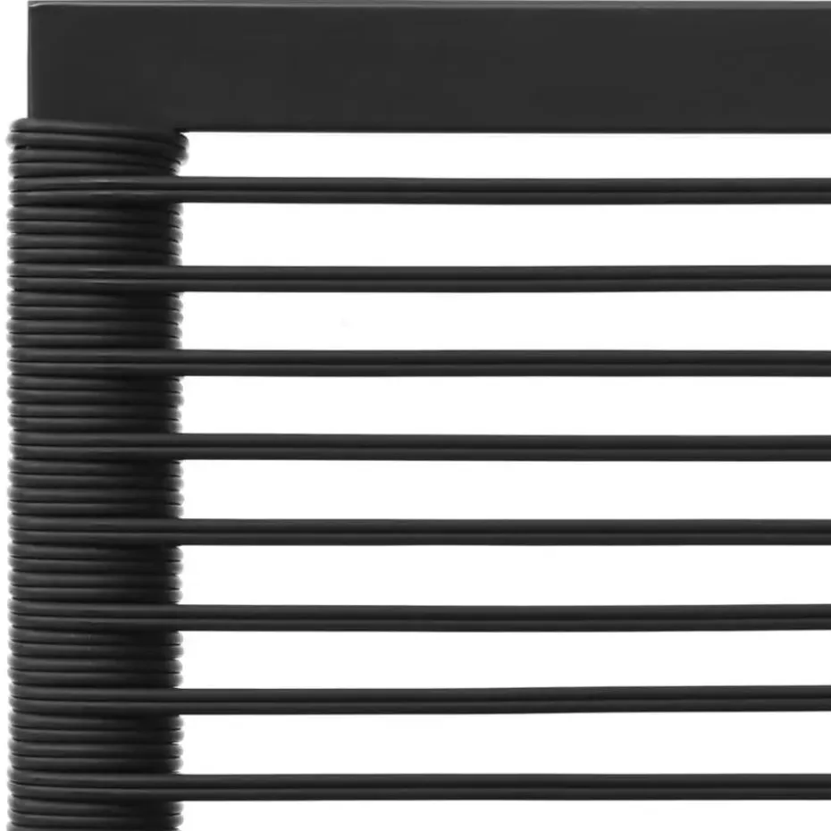 vidaXL - Tuinhoekstoelen - Zwart en grijs - Poly rattan - 2 stuks - Met kussens
