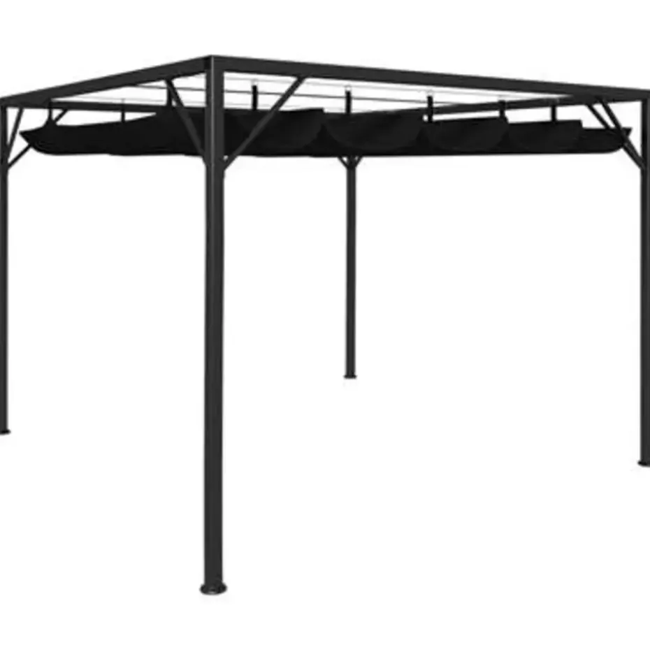 vidaXL - Tuinhuisje - Antraciet - Staal