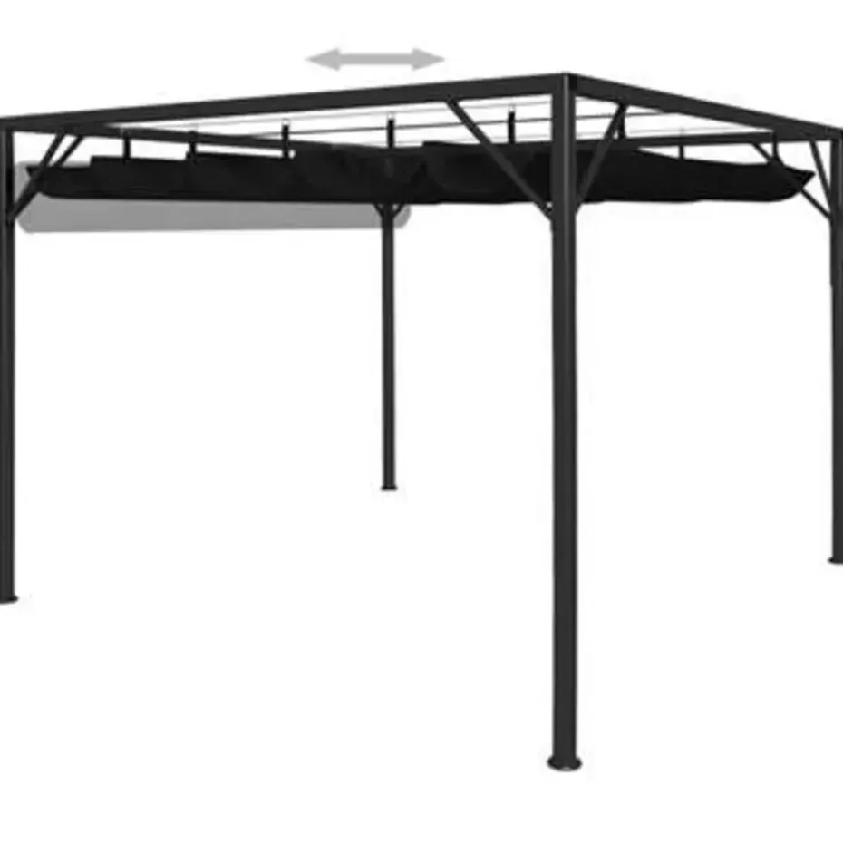 vidaXL - Tuinhuisje - Antraciet - Staal