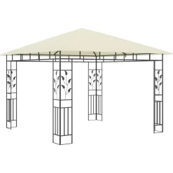 vidaXL - Tuinhuisje - Crème - Stof - 3 x 3 x 2.73 m