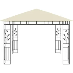 vidaXL - Tuinhuisje - Crème - Stof - 3 x 3 x 2.73 m
