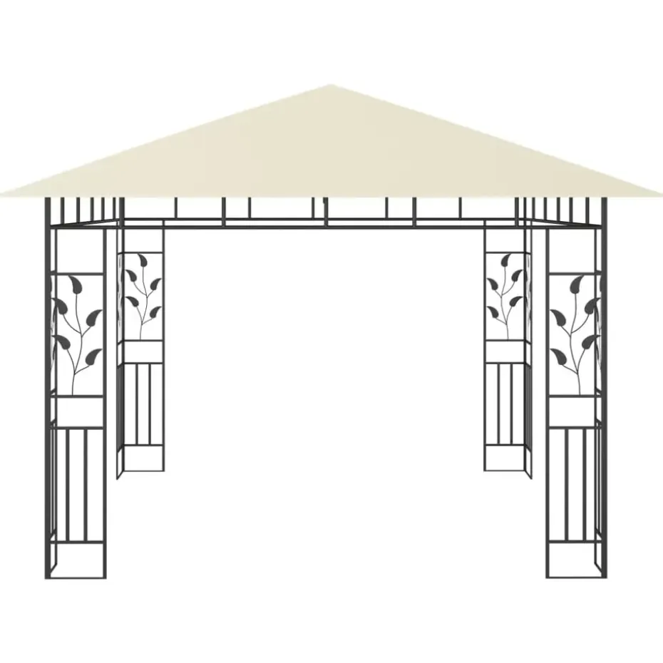 vidaXL - Tuinhuisje - Crème - Stof - 3 x 3 x 2.73 m