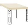 vidaXL - Tuinhuisje - Crème - Stof - 3 x 3 x 2.5 m