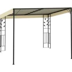 vidaXL - Tuinhuisje - Crème - Stof - 3 x 3 x 2.5 m