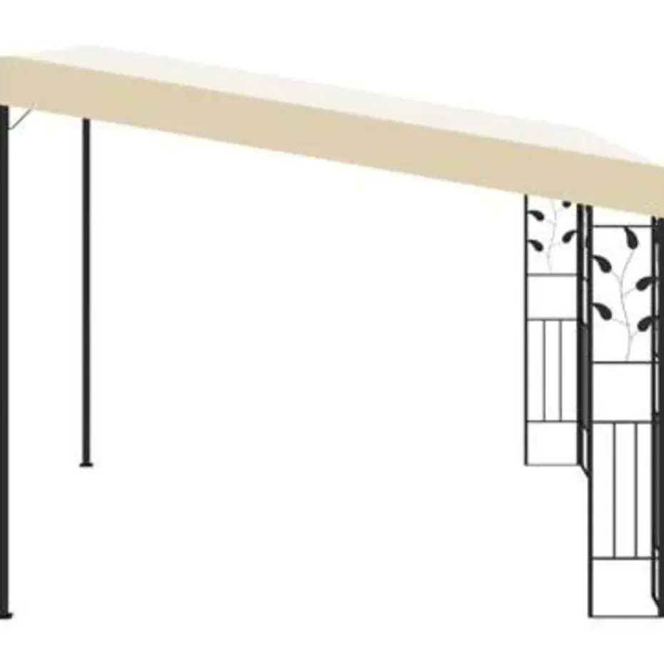 vidaXL - Tuinhuisje - Crème - Stof - 3 x 3 x 2.5 m
