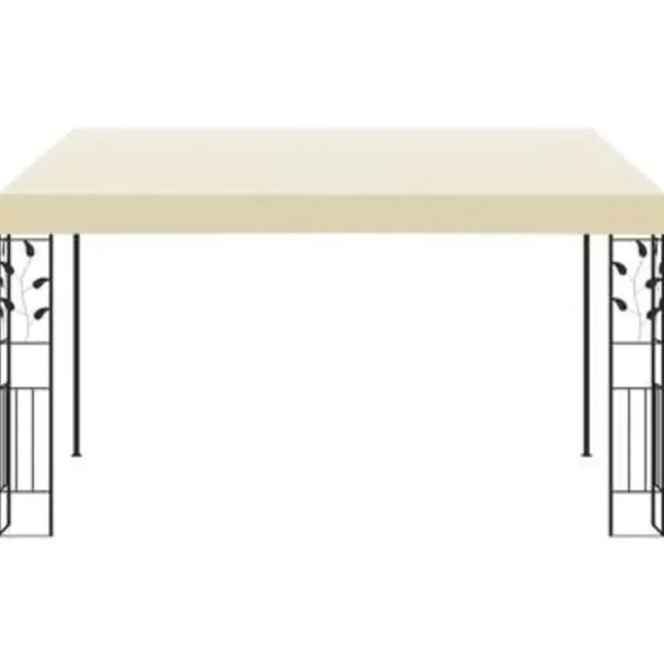vidaXL - Tuinhuisje - Crème - Stof - 4 x 3 x 2.5 m
