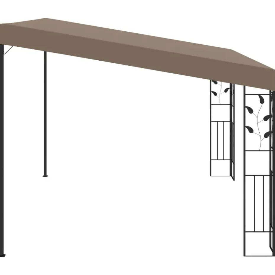 vidaXL - Tuinhuisje - Taupe - Stof - 4 x 3 x 2.5 m