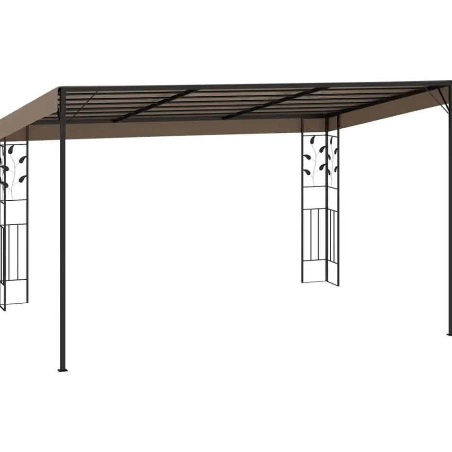 vidaXL - Tuinhuisje - Taupe - Stof - 4 x 3 x 2.5 m