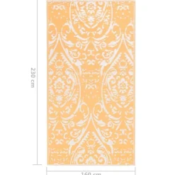 vidaXL - Tuinkleed - Oranje - Polyetheen - 160 x 230 cm