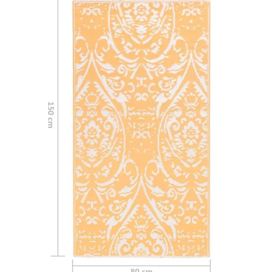 vidaXL - Tuinkleed - Oranje - Polyetheen - 80 x 150 cm