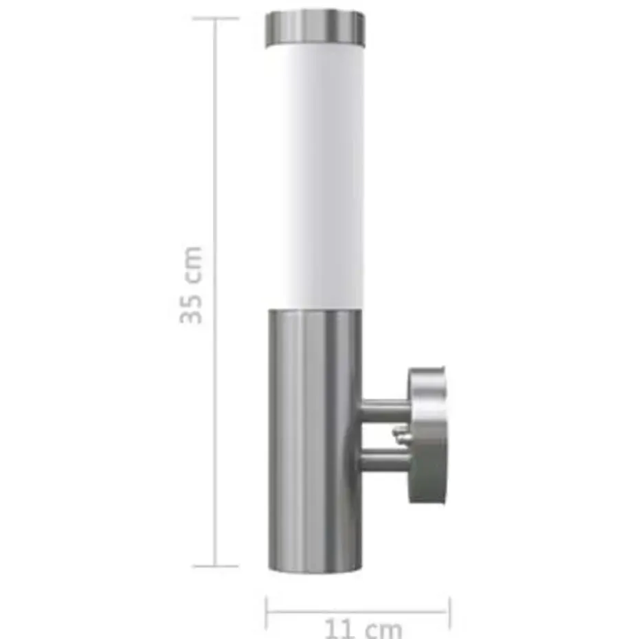 vidaXL - Tuinlamp - Zilver - Roestvrij staal