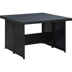 vidaXL - Tuinloungeset - Zwart - Poly rattan - 6 stuks - Met kussens