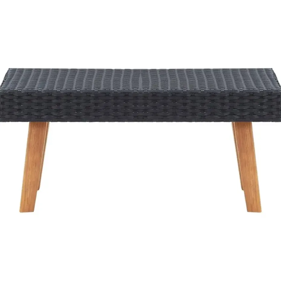 vidaXL - Tuinloungeset - Zwart - Poly rattan - 5 stuks - Met kussens