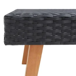 vidaXL - Tuinloungeset - Zwart - Poly rattan - 5 stuks - Met kussens
