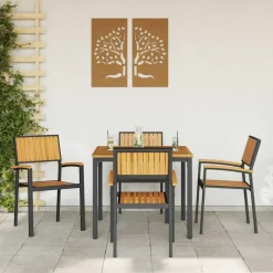 vidaXL - Tuinmeubelen - Bruin - Massief acaciahout - 56 x 57 x 87cm