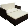 vidaXL - Tuinmeubelset - Bruin - Poly rattan