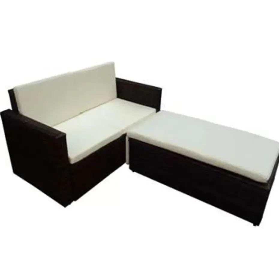 vidaXL - Tuinmeubelset - Bruin - Poly rattan
