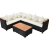 vidaXL - Tuinmeubilair - Zwart - Poly rattan