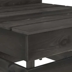 vidaXL - Tuinmiddenbank pallet - Grijs - Geïmpregneerd grenenhout - 60x70x66 cm