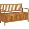 vidaXL - Tuinopbergbank - Bruin - Acaciahout- 120 cm