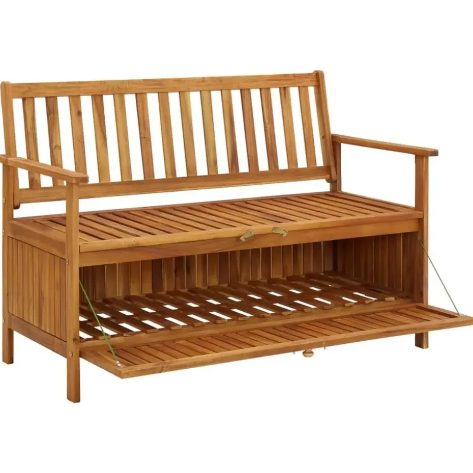 vidaXL - Tuinopbergbank - Bruin - Acaciahout- 120 cm