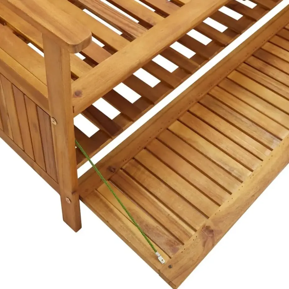 vidaXL - Tuinopbergbank - Bruin - Acaciahout- 120 cm