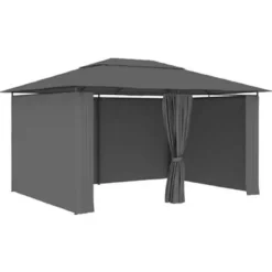 vidaXL - Tuinpaviljoen - Antraciet - Stof